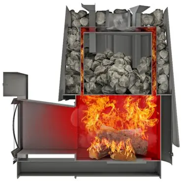 Фото Дровяная банная печь Grill'D Cometa Vega 350 Window Max Pro в магазине Woodson