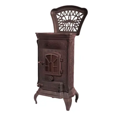 Фото Печь чугунная STEP патина медь в магазине Woodson Фото Печь чугунная STEP патина медь в магазине Woodson