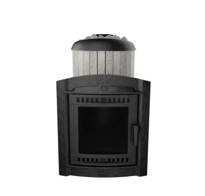 Фото Печь банная "Атмосфера L" в ламелях "Талькохлорит" наборный рисунок в магазине Woodson