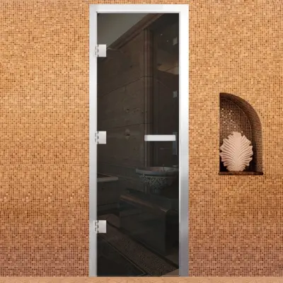 Дверь Престиж 60G Серая 1900*700 R, без порога Дверь Престиж 60G Серая 1900*700 R, без порога