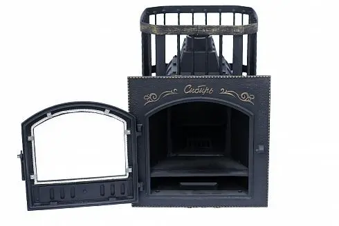 Фото Печь банная чугунная "Сибирь-24". Каминная дверца "Сибирь" 545х545 (Сетка) в магазине Woodson Фото Печь банная чугунная "Сибирь-24". Каминная дверца "Сибирь" 545х545 (Сетка) в магазине Woodson