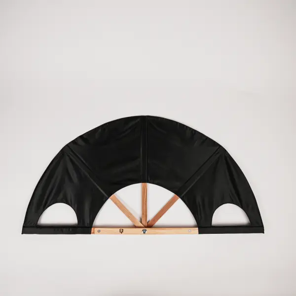 Веер для бани Левада, чёрный, большой, два хвата