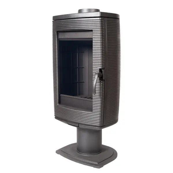 Фото Печь чугунная ROCK на ножке в магазине Woodson Фото Печь чугунная ROCK на ножке в магазине Woodson