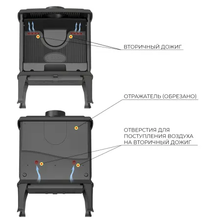 Фото Печь-камин EVEREST F11 в магазине Woodson