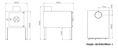 Фото Печь отопительная РАДА Буржуйка 1 в магазине Woodson