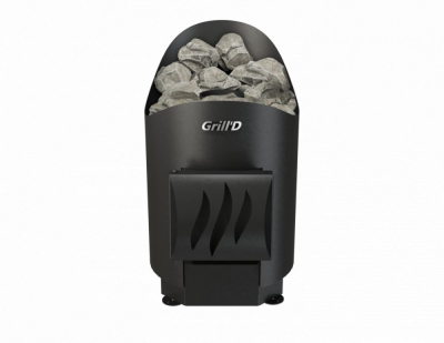 Фото Дровяная банная печь Grill'D Aurora 120 Short (дверца без стекла) в магазине Woodson