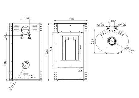 Фото Печь ДУНАЙ Аква в магазине Woodson Фото Печь ДУНАЙ Аква в магазине Woodson