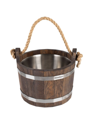 Шайка Woodson с нержавеющей вставкой, 4,5 л., дуб в темном Шайка Woodson с нержавеющей вставкой, 4,5 л., дуб в темном