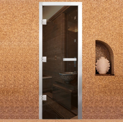 Дверь Хамам Престиж 60G Бронза 1900*700 L, без порога