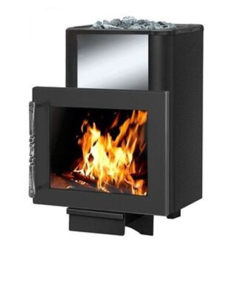 Фото Печь ВЕЗУВИЙ Русичъ Антрацит 22 Панорама "М" в магазине Woodson Фото Печь ВЕЗУВИЙ Русичъ Антрацит 22 Панорама "М" в магазине Woodson