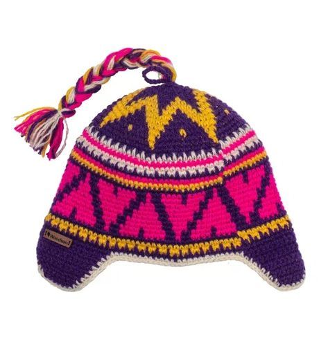 Шапка вязаная для бани Woodson Viking Pinky, орнамент, 1 косичка Шапка вязаная для бани Woodson Viking Pinky, орнамент, 1 косичка