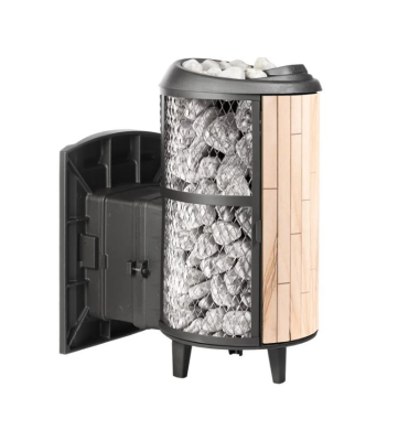 Фото Печь банная "Атмосфера L" комбинированная сетка-ламель "Окаменевшее дерево" наборный в магазине Woodson