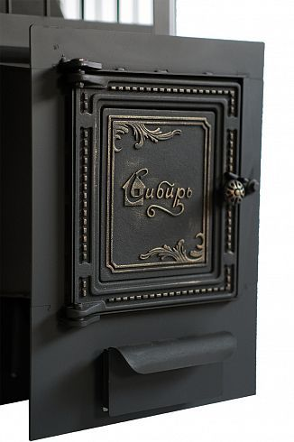 Фото Печь банная чугунная "Сибирь-20". Универсальная чугунная дверца (Сетка) в магазине Woodson Фото Печь банная чугунная "Сибирь-20". Универсальная чугунная дверца (Сетка) в магазине Woodson