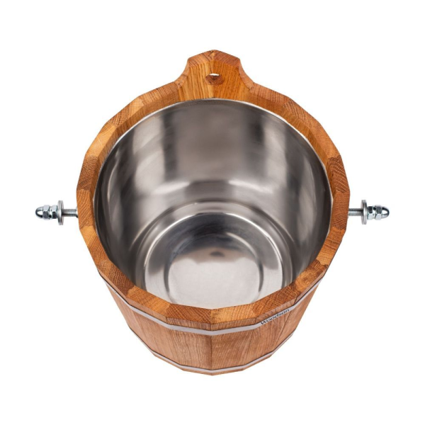 Обливное устройство Woodson с нержавеющей вставкой, 16 л., дуб
