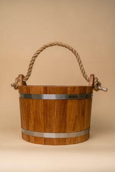 Шайка Woodson с нержавеющей вставкой, 10 л., дуб Шайка Woodson с нержавеющей вставкой, 10 л., дуб