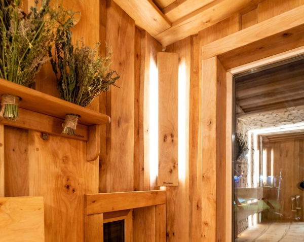 Светильник Woodson угловой со светодиодной лентой, ольха (24V)