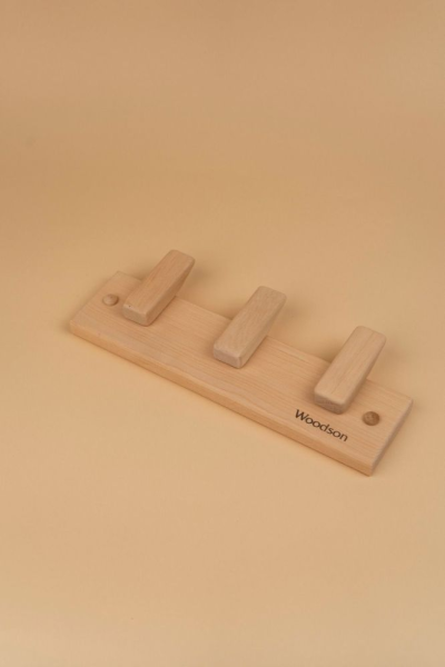 Вешалка Woodson D3, 3 крепления, ольха Вешалка Woodson D3, 3 крепления, ольха