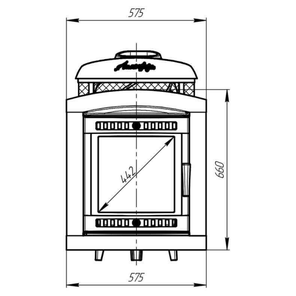 Фото Печь банная "Атмосфера L" комбинированная сетка-ламель "Змеевик" наборный в магазине Woodson