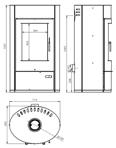Фото Печь ДУНАЙ Аква в магазине Woodson Фото Печь ДУНАЙ Аква в магазине Woodson