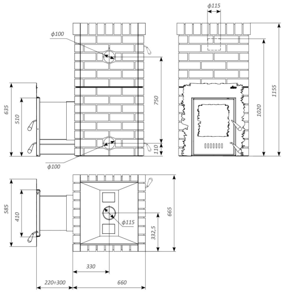 Фото Дровяная банная печь Grill'D Retro 500 Long Max в магазине Woodson