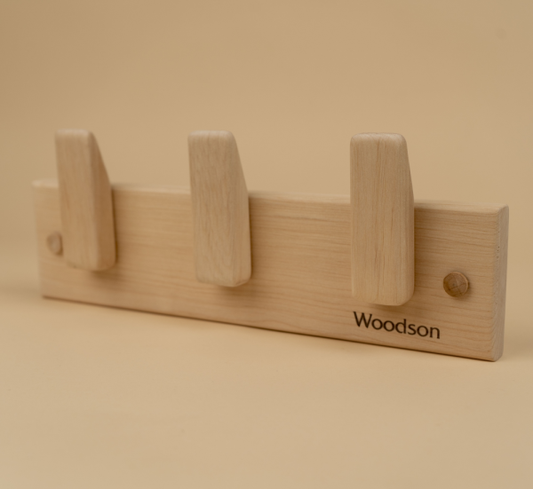 Вешалка Woodson D3, 3 крепления, липа Вешалка Woodson D3, 3 крепления, липа