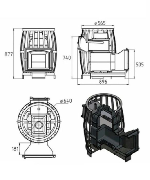Фото Печь ВЕЗУВИЙ Легенда Русский пар Ковка 18 (271) в магазине Woodson Фото Печь ВЕЗУВИЙ Легенда Русский пар Ковка 18 (271) в магазине Woodson