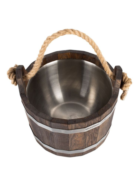 Шайка Woodson с нержавеющей вставкой, 4,5 л., дуб в темном Шайка Woodson с нержавеющей вставкой, 4,5 л., дуб в темном