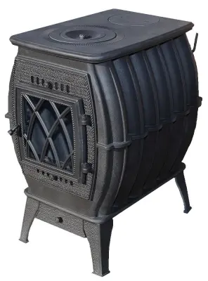 Фото Печь- камин отопительно-варочная "Бахта" (цв. черный) в магазине Woodson