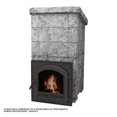 Фото Печь"Сударушка Семейная" РК (облицовка талькохлорит) в магазине Woodson