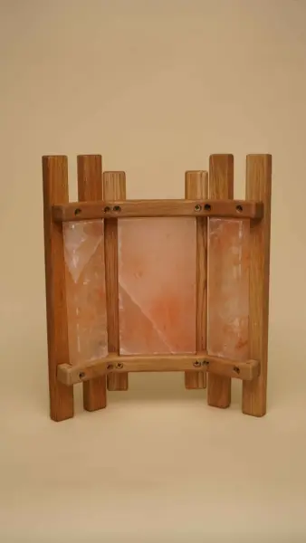 Абажур Woodson тройной с гималайской солью, дуб