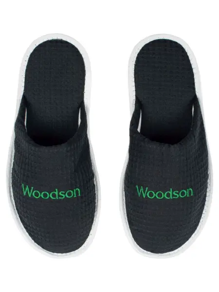 Тапочки Woodson, вафельные с закрытым мысом (39-43), чёрный цвет